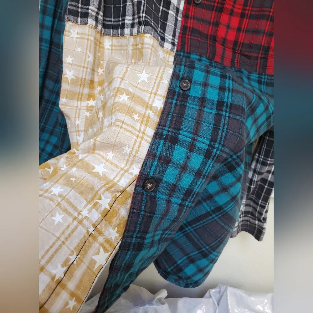 Rocawear Multicolor Plaid Button Down Shirt 2XL XXL - Picture 4 of 12